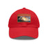Hawaiian sunset paradise cap in white with light brown patch.