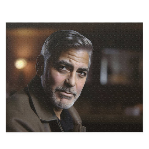 George Clooney jigsaw puzzle with 120 pieces, perfect for fans.