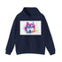 Wolfish Charm Husky Hoodie in Navy, Size S, Regular Fit.