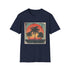 Palm Paradise Retro Sunset Escape Charcoal T-Shirt Regular Fit Men Women