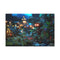 Robot Tending Starlight Garden Stretched Canvas Wall Art