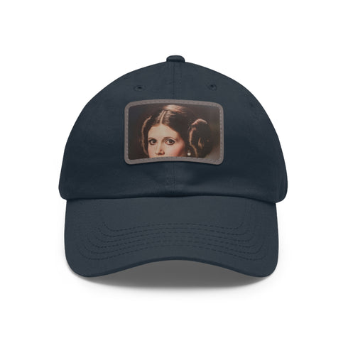 Galactic Princess Leia embroidered baseball cap with iconic hairstyle patch.