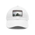Halong Haven White Cotton Baseball Cap with Light Brown Patch