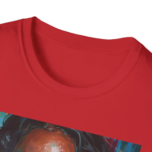 Alicia Keys Portrait t-shirt in Charcoal with Regular fit cotton fabric.