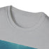 Minimalist whale design charcoal cotton crew neck t-shirt sizes S.