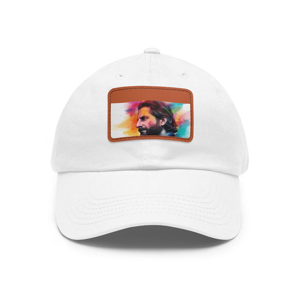 Neon Dreams Bradley Cooper Watercolor Cap in White with Light Brown Patch