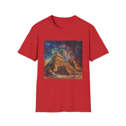 Timeless Treasures: The Egyptian Pyramids Watercolor T-shirt