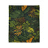 Nordic Woodland Forest Botanical Seamless Plush Fleece Throw Blanket - View 7 | Prints With Passion