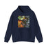 Swimming Baby Turtles Hoodie in Navy, Size S