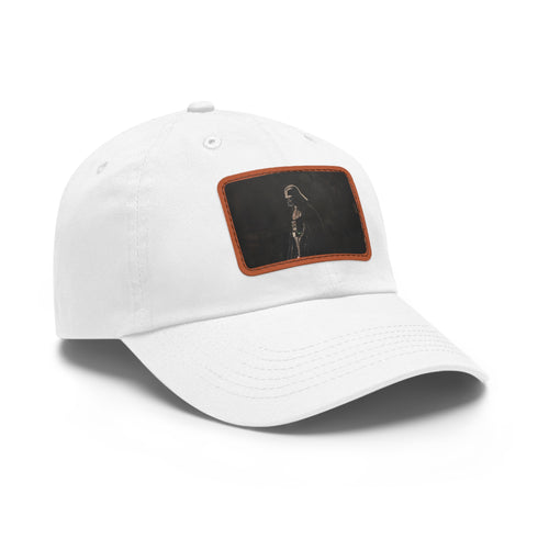 Dark side commander cap in white with light brown rectangular patch.