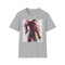 Charcoal cotton T-shirt featuring haunting Freddy Krueger design with razor-sharp claws