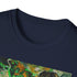 Charcoal crew neck T-shirt featuring vibrant Green Lantern painting in soft cotton