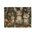 Woodland creature patterned cozy forest themed 30'' x 40'' blanket.