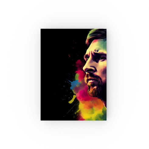 Neon Celebration of Lionel Messi Journal - Premium material, versatile & stylish. Ideal gift for football fans! 🎨⚽️ #LionelMessi #FootballGenius