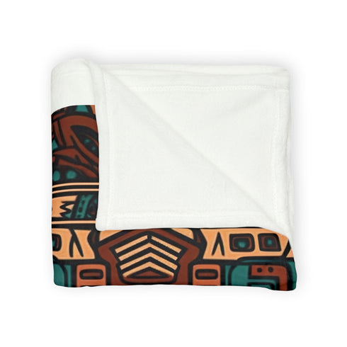 Bohemian Aztec Geometric Plush Fleece Throw Blanket – Prints With Passion (View 8)