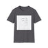Minimalist charcoal cotton crew neck DTG t-shirt with elegant face line art.