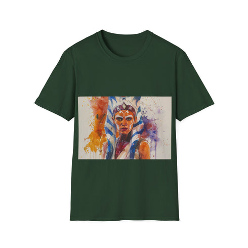 Ahsoka Tano Charcoal Star Wars T-shirt, Crew Neck, Cotton Fabric