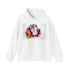 Snuggle-Love Basset watercolor hoodie in navy, unisex S size.