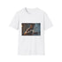Charcoal crew neck Wolverine watercolor T-shirt showcasing Hugh Jackman's fierce claws