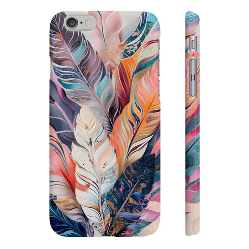 Boho Chic Feather Harmony Slim Phone Case - Glossy iPhone 7+/8+
