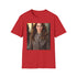 Charcoal crew neck t-shirt featuring Kate Middleton art in soft brushstrokes