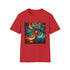 Charcoal fractal pattern T-shirt in soft cotton with crew neck design