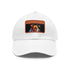 Jack Russell puppy love baseball cap, white with light brown patch.
