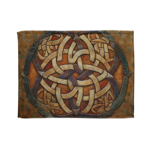 Classic Celtic Knotwork Blanket in 30'' x 40'' for cozy nights.