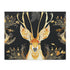 Mythical jackalope pattern puzzle with seamless design, perfect for fantasy lovers.