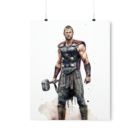 Thor Ragnarok Poster Canvas: God of Thunder Wall Art Indoors Art Decor.