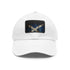 Brave and Bonnie Scotland flag cap in white with light brown patch.