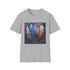 Charcoal bohemian feather t-shirt soft cotton crew neck regular fit