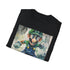 Charcoal crew neck cotton T-shirt with vibrant Luigi Green Thunder design