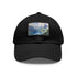 Swiss Alps watercolor baseball cap with white/light-brown rectangle design.
