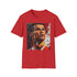 Charcoal cotton T-shirt with bold watercolor design inspired by Ronaldo