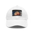 Mars Dreams Watercolor Cotton Baseball Cap White Light Brown Rectangle Unisex