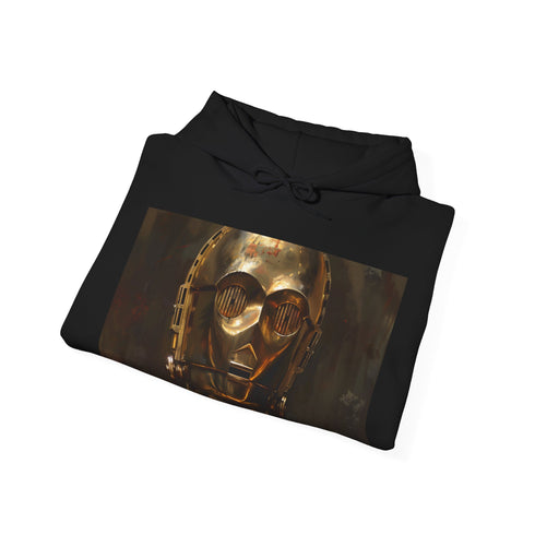 Navy Star Wars C-3PO Hoodie: Unisex Protocol Droid DTG Print