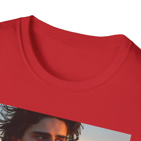 Charcoal crew neck Dune T-shirt with bold Timothée Chalamet graphic