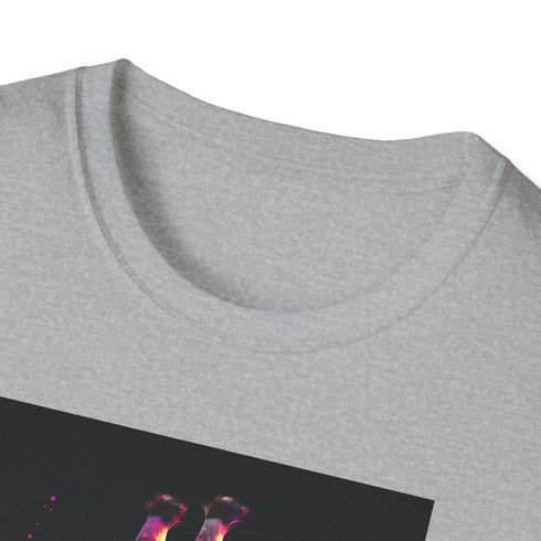 SkyHigh Giraffe Tee in Charcoal, Crew Neck, Regular Fit, Cotton.