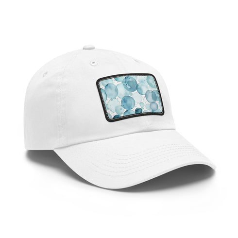 Ocean Gaze Baseball Cap in White with Light Brown Patch
