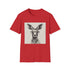 Charcoal cotton t-shirt with hipster kangaroo literary design