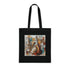 Stylish Black Cotton Musical Notes Tote Bag for Music Lovers