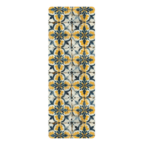 Artisan Tiles Yoga Mat with non-slip Rubber and seamless pattern.