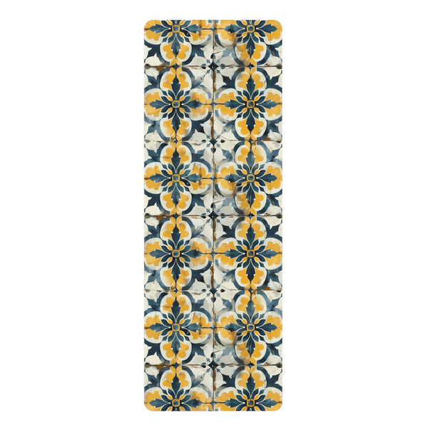 Artisan Tiles Yoga Mat with non-slip Rubber and seamless pattern.