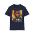 Rhythm and Soul Portrait T-Shirt in Charcoal, size S, cotton fabric.