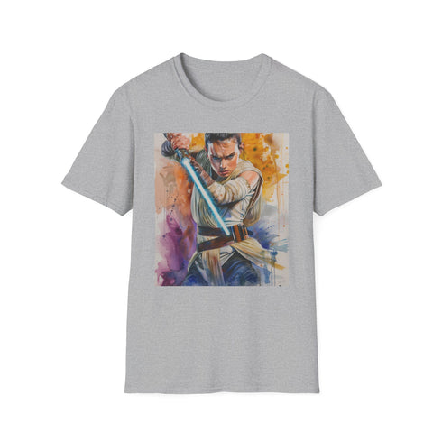 Rey T-shirt from Rise of Skywalker: Charcoal, Crew neck, DTG print.