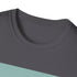 Vintage camper van graphic charcoal unisex t-shirt, regular fit cotton material.