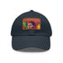 Neon color Chris Pratt cap with bright light brown patch iconic.