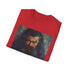 Charcoal cotton T-shirt with vibrant Rubeus Hagrid painting and crew neck