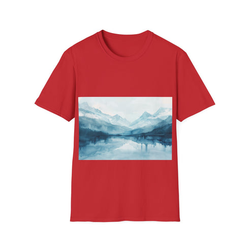 Alaska Beauty Watercolor Tee - Charcoal, cotton, crew neck, DTG, regular fit.